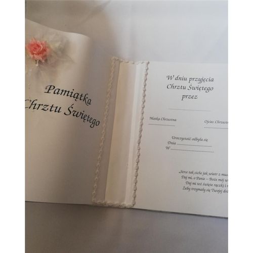 KSIĘGA WPISU GOŚCI PAMIĄTKA CHRZTU ŚWIETEGO na Arena.pl