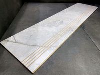 Marmurowe schody, stopnica półmatowa 120x30 ryfle