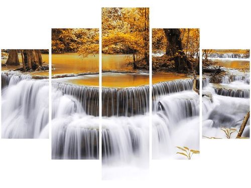 105CM 150CM OBRAZ 5 ELEM WODOSPAD DONG PEE SUA DRUK na Arena.pl