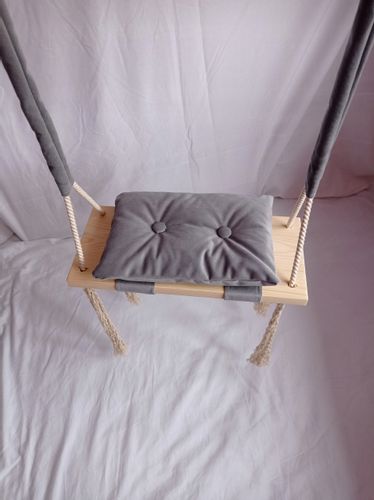 Huśtawka siedzisko na poduszce SZARA na Arena.pl