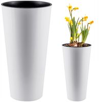 Duża Doniczka Donica Wysoka Z Wkładem Połysk Na Balkon Ogród Tubus