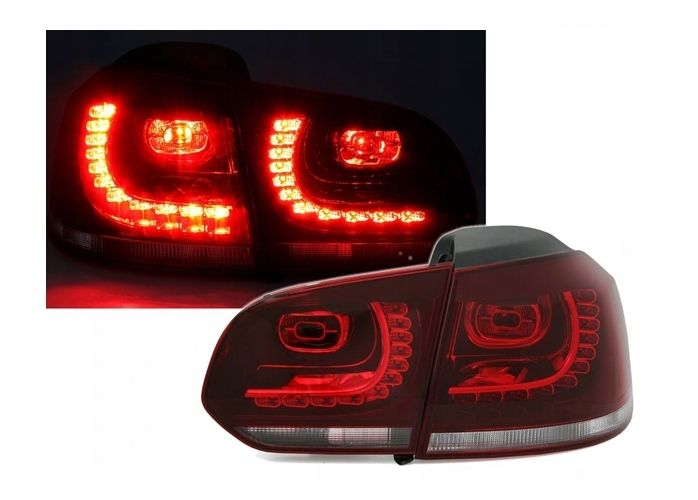 Lampy Tylne DIODOWE VW GOLF 6 VI 08-12 RED WHITE zdjęcie 2
