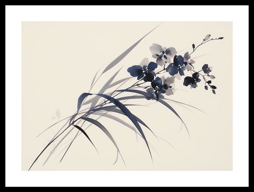 Plakat 42x29,7cm Orchidea w Sepii na Arena.pl