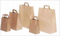 PAPIEROWA TORBA z UCHEM 25x30cm ekologiczna TOREBKA kraft PAPIRUS 25 sztuk