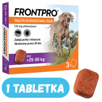 frontpro tabletki na pchły i kleszcze dla psa xl 136mg 25-50kg 1 tabletka