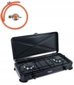 Kuchenka PŁYTA GAZOWA Turystyczna 2 Palniki DWUPALNIKOWA KG200C + REDUKTOR