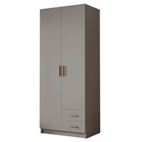 Szafa ADA I 80 cm - pojemna garderoba - KASZMIR+ZŁOTY