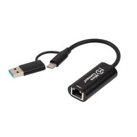 MicroConnect Premium USB-C / A to RJ45