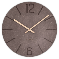 LAVVU Brązowy zegar ścienny Natur ⌀34cm