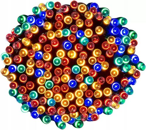LAMPKI CHOINKOWE Świąteczne Światełka WEWNĘTRZNE 500led MULTIKOLOR L500M na Arena.pl