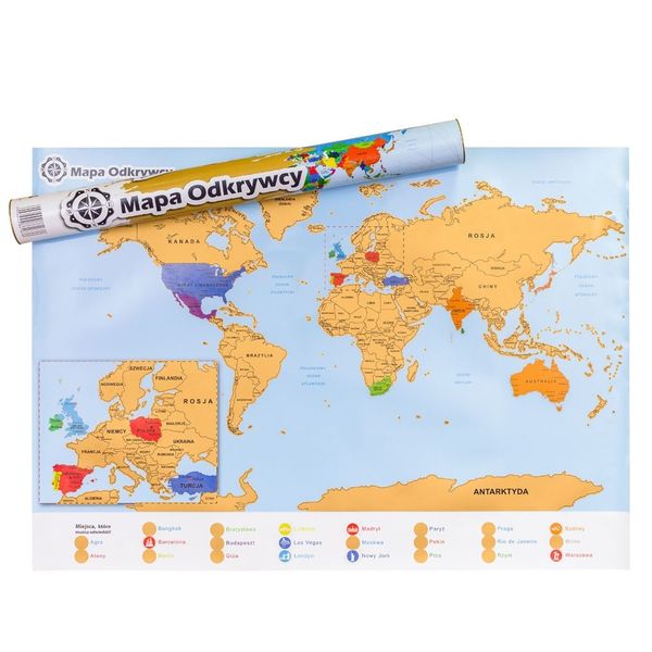 Mapa Zdrapka Odkrywcy - Świat (PL) zdjęcie 8