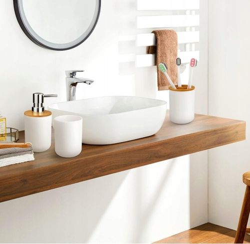 Zestaw łazienkowy akcesoriów łazienkowych 6 elementów kosz szczotka do WC na Arena.pl