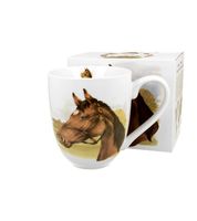 KUBEK DUŻY XXL DUO ZWIERZĘTA PORTRET KONIA KOŃ NA PREZENT 1000 ML