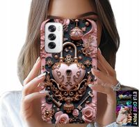 ETUI DO OPPO RENO12 5G - KOBIECE, MODNE WZORY, KŁÓDKA SERCE RÓŻA
