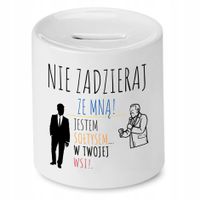 Skarbonka Prezent Dla Sołtysa Nie Zadzieraj Ze Mną Z Nadrukiem Ze Zdjęciem