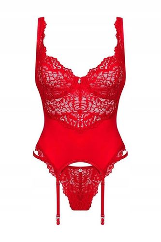 Obsessive Gorset i stringi Amor Cherris czerwony L/XL na Arena.pl