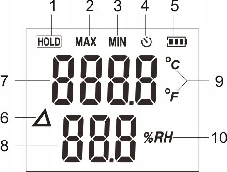 HIGROMETR WILGOTNOŚCIOMIERZ MIERNIK WILGOTNOŚCI I TEMPERATURY POWIETRZA LCD na Arena.pl