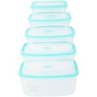 2 x POJEMNIKI PLASTIKOWE NA ŻYWNOŚĆ ZESTAW SZCZELNE HERMETYCZNE LUNCHBOX 5s