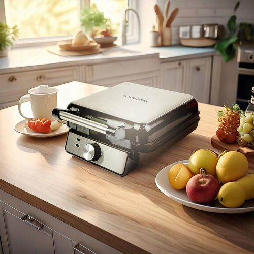 MOCNA GOFROWNICA 4 CHRUPIĄCE GOFRY REGULACJA TEMPERATURY TERMOSTAT 1500W na Arena.pl