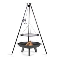 ZESTAW: Palenisko ogrodowe COOK KING Polo 80 cm wraz z grillem na trójnogu