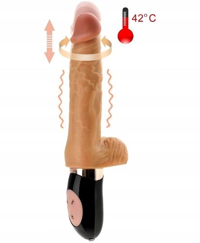 DILDO PENIS WIBRATOR ROTACYJNO-POSUWISTY GÓRA-DÓŁ 60 FUNKCJI GRZANIE 42stC na Arena.pl