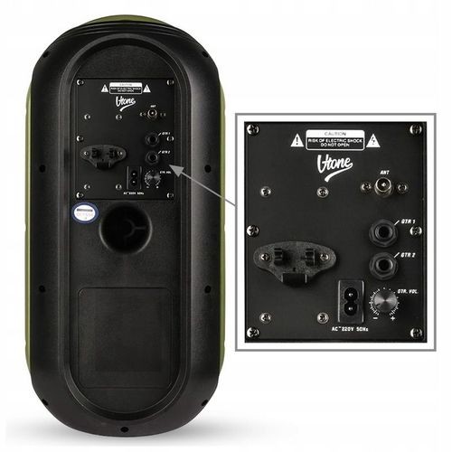 GŁOŚNIK BLUETOOTH USB SD FM AUX PRZENOŚNA KOLUMNA BOOMBOX KARAOKE MIKROFON na Arena.pl