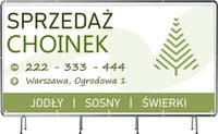 BANER REKLAMOWY 200x100 cm duży wybór różne wzory SPRZEDAŻ CHOINEK jodły