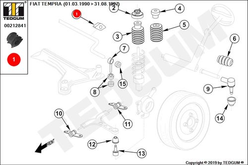 FIAT TEMPRA GUMA STABILIZATORA PRZEDNIEGO 159 na Arena.pl