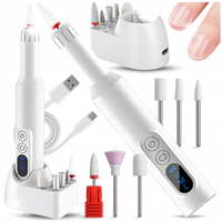 Frezarka do paznokci bezprzewodowa profesjonalna manicure pedicure + FREZY