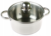 GARNEK 22CM 4,5L TRADYCYJNY STALOWY Z POKRYWKĄ INDUKCJA GAZ