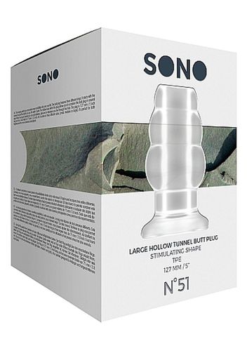 no.51 - large hollow tunnel butt plug - 5 inch - translucent na Arena.pl