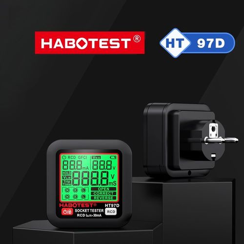 HABOTEST HT97D TESTER NAPIĘCIA GNIAZDEK SIECIOWYCH ELEKTRYCZNYCH DUŻY LCD na Arena.pl