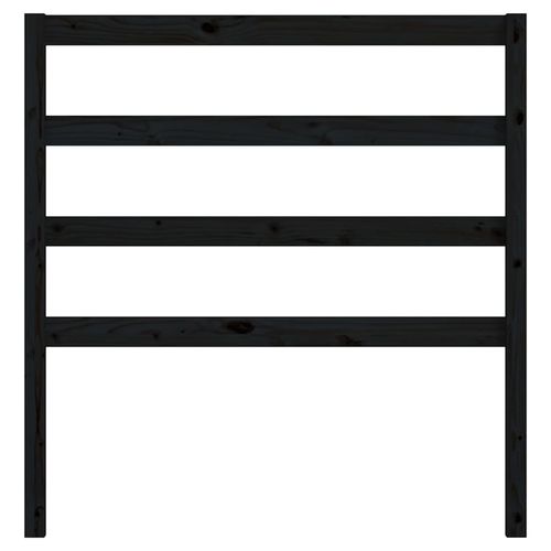 Wezgłowie łóżka, czarne, 96x4x100 cm, lite drewno sosnowe na Arena.pl