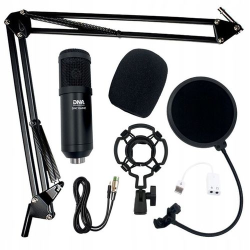 MIKROFON POJEMNOŚCIOWY USB STUDYJNY FILTR + UCHWYT DO KOMPUTERA ZESTAW DNA na Arena.pl
