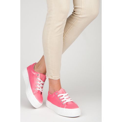 Satynowe Trampki Na Platformie r.36 na Arena.pl