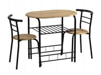 Zestaw mebli PAUL dąb stół 80x53 cm i 2 krzesła do kuchni