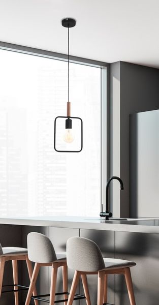 Frame zwis 1x60W E27 czarny zdjęcie 6