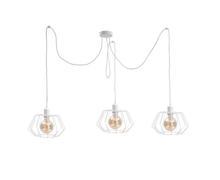 Lampa wisząca 3xE27 LUNA WHITE zdjęcie 1