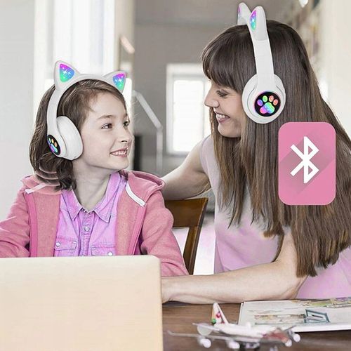 SŁUCHAWKI BEZPRZEWODOWE B39 Z USZAMI BLUETOOTH RGB KOCIE USZY DLA na Arena.pl