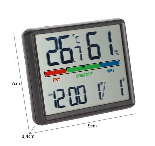 Stacja Pogodowa Termometr POKOJOWY ZEGAR LCD Stacja pogody wewnętrzna na Arena.pl