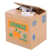 Skarbonka kotek złodziej monet interaktywna zabawka automat miauczy