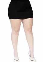 leg avenue plus elastane industrial fishnet pantyhose czarne xl/xxl