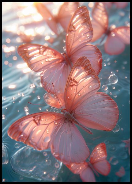 Plakat 64x90cm Świetliste Motyle zdjęcie 2