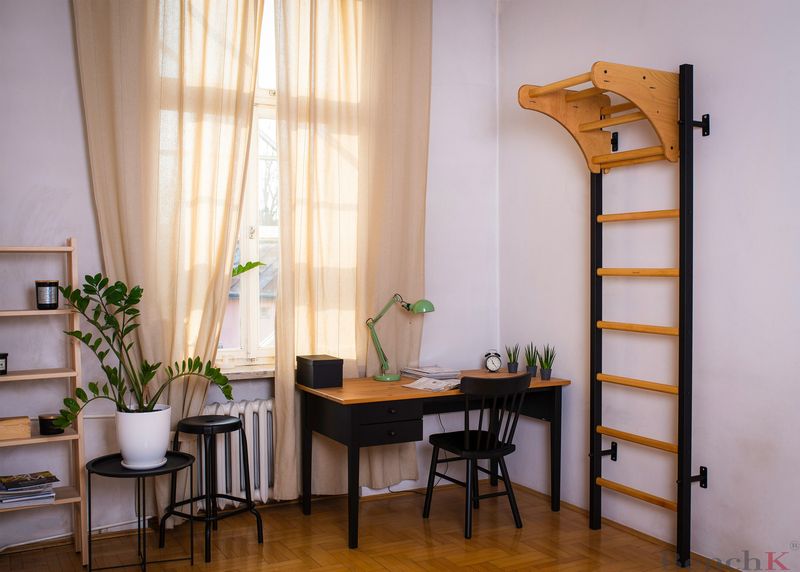 Drabinka gimnastyczna + drążek 211B BenchK zdjęcie 2