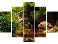 OBRAZ SECRET GARDEN MOST OGRÓD JAPONIA KOLORY