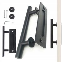 UCHWYT KLAMKA DO DRZWI PRZESUWNYCH CZARNA MATOWA LOFT POCHWYT RETRO PREMIUM