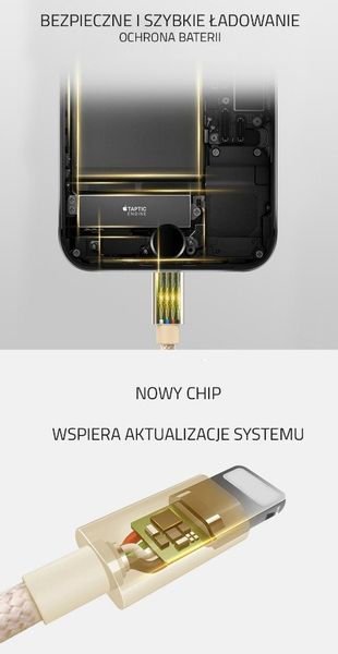 ORYGINALNY Kabel ROCK USB iPhone 5 SE 6S 7 100 cm zdjęcie 10