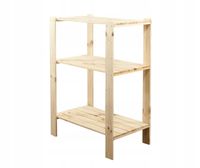 Emaga Regał na książki zabawki drewniany MAXI 3p ażurowe