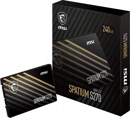 Dysk SSD MSI SPATIUM S270 960GB SATA3 2.5" 500/400 MB/s 3D NAND na Arena.pl