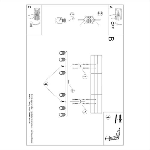 Plafon KARBON 6L beżowy na Arena.pl